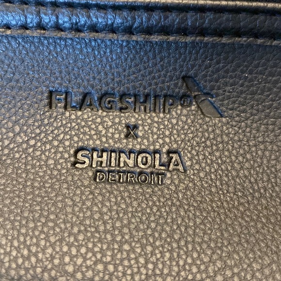 Shinola Black Leather Cosmetic Bag - Picture 3 of 10